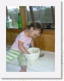 latest Sarah 024 * Sarah lick's the bowl after Mum made a cake! * Sarah lick's the bowl after Mum made a cake! * 450 x 600 * (29KB)